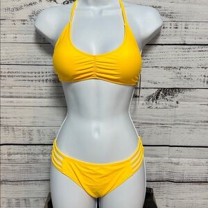 NWT Shekini Vibrant Yellow Bikini Set
